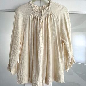 Mirth Vienna Blouse, Ivory, Size M